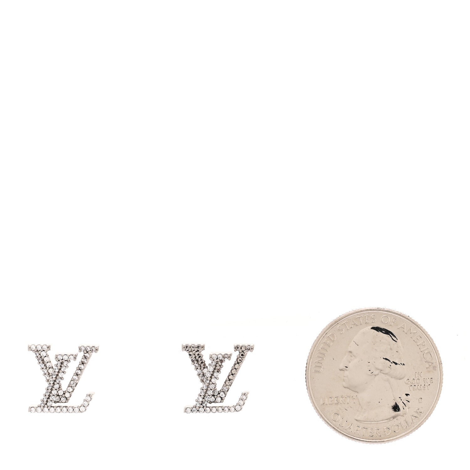 Louis Vuitton Crystal LV Iconic Earrings Silver 2 of 6