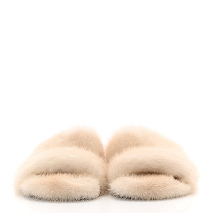 Saint Laurent Mink Bleach Slides 37 White 2 of 7