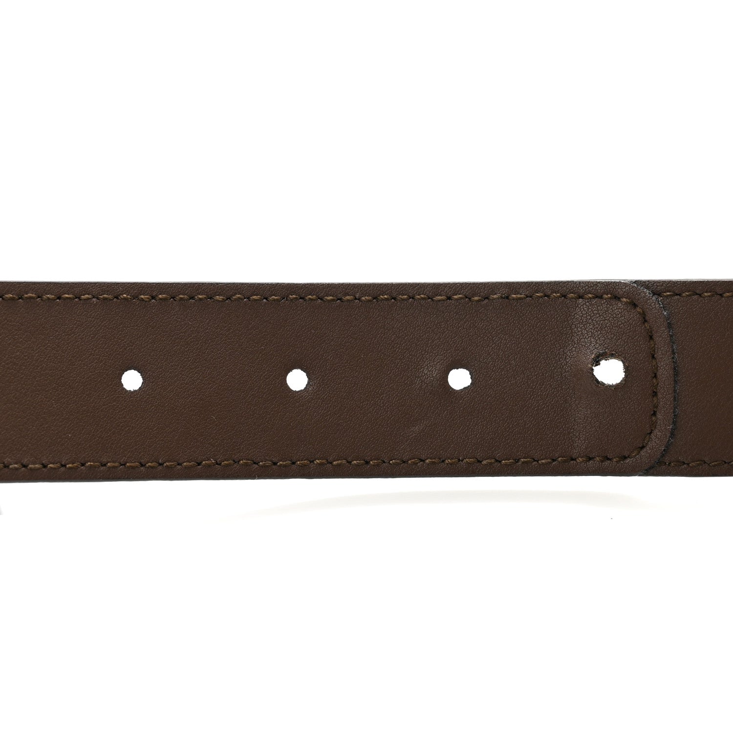 Gucci GG Supreme Monogram Matte Plutone Calfskin Double G 30mm Belt 80 32 Beige Ebony New Acero 4 of 7