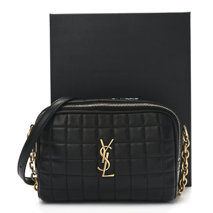 Saint Laurent Lambskin Carre Quilted Cassandre Mini Camera Bag Black 9 of 9