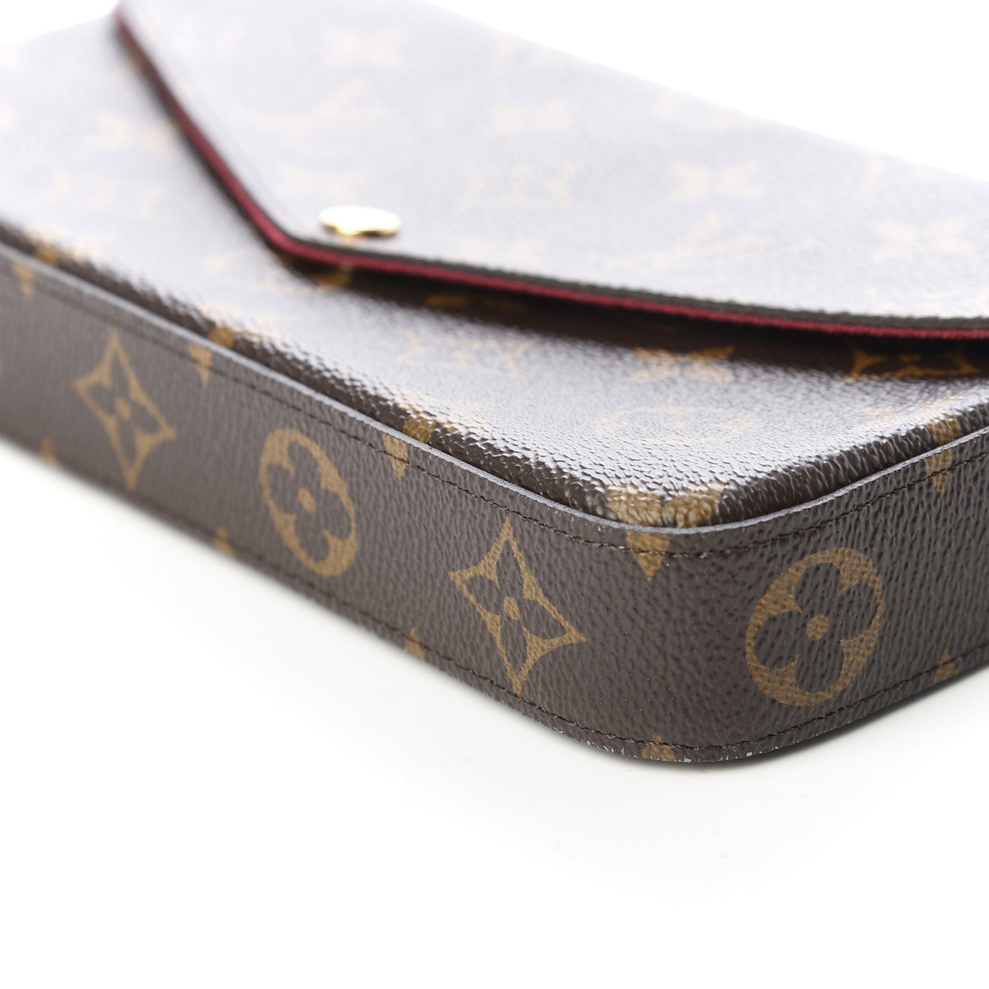 Monogram Pochette Felicie Chain Wallet Fuchsia