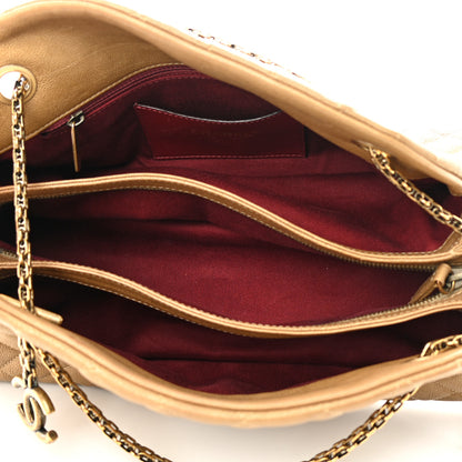Chanel Metallic Caviar Quilted Medium Just Mademoiselle Bowling Bag Gold 5 of 11