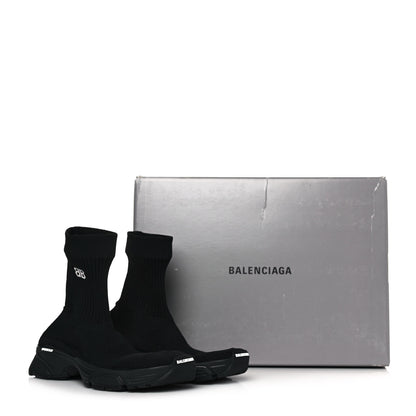 Balenciaga Technical Ribbed 3D Recycled Knit Womens Speed 3.0 Sneakers 37 Monocolor Black 7 of 7