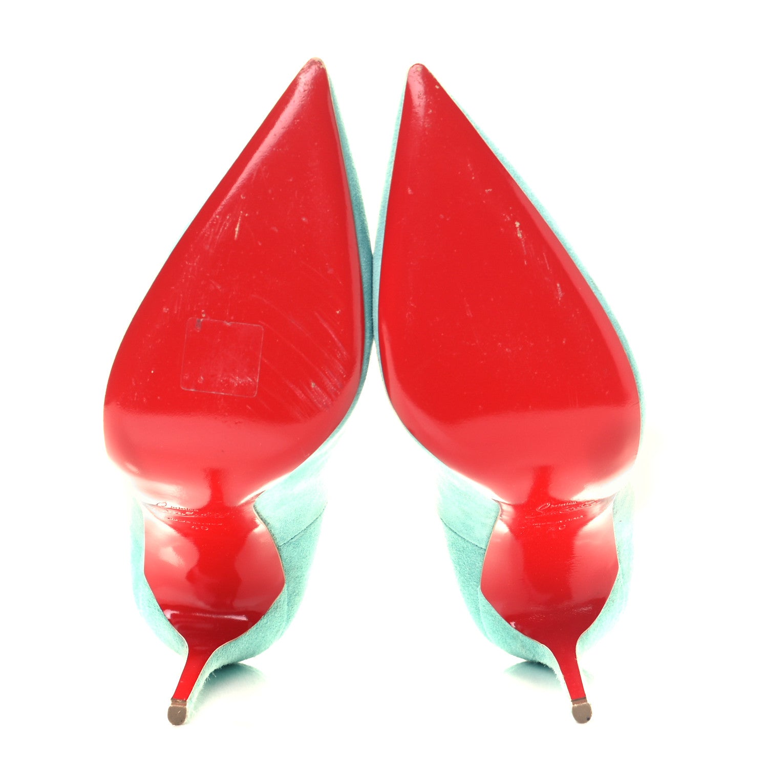 Christian Louboutin Veau Velours So Kate 120 Pumps 40 Turquoise 5 of 8