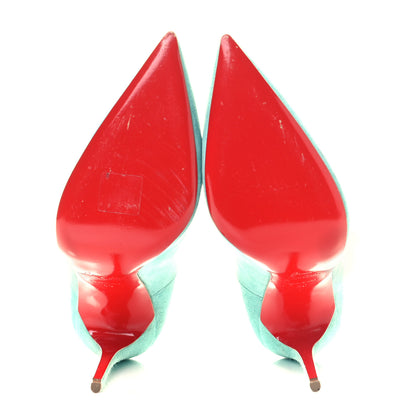 Christian Louboutin Veau Velours So Kate 120 Pumps 40 Turquoise 5 of 8