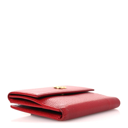 Gucci Dollar Calfskin Double G French Flap Wallet Hibiscus Red 4 of 12