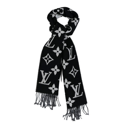 Louis Vuitton Wool Simply LV Scarf Black 1 of 4