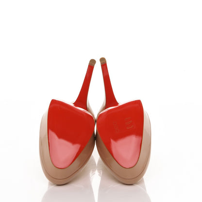 Christian Louboutin Patent Bianca 140 Pumps 38.5 Nude 5 of 7
