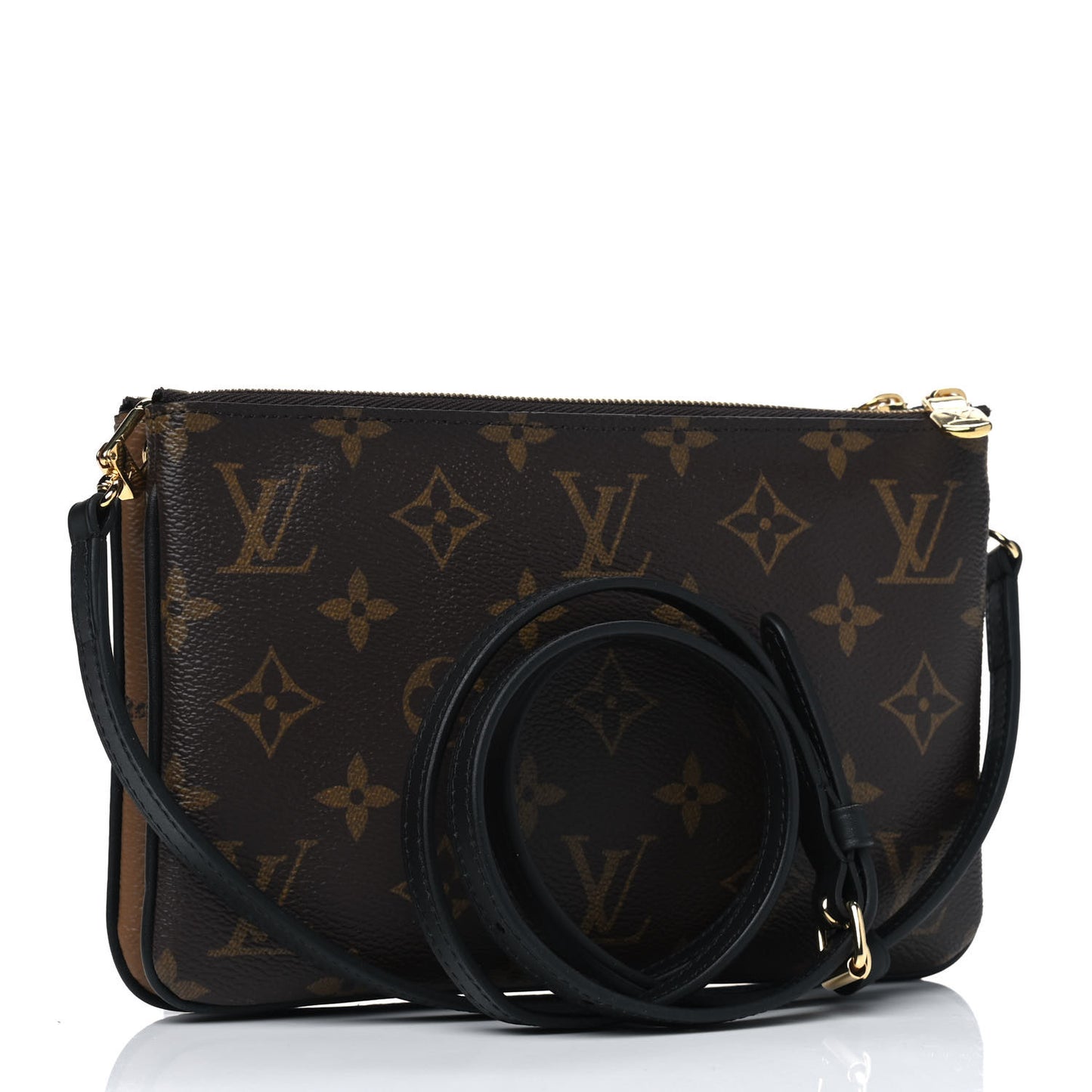 Reverse Monogram Giant Double Zip Pochette