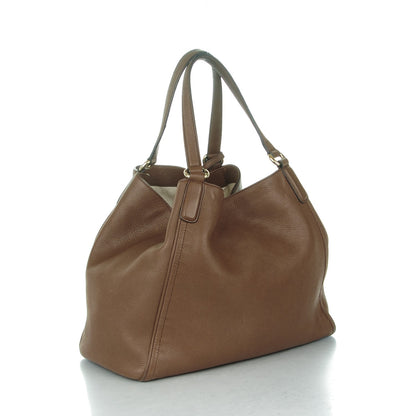 Gucci Pebbled Calfskin Medium Soho Shoulder Bag Brown 3 of 9