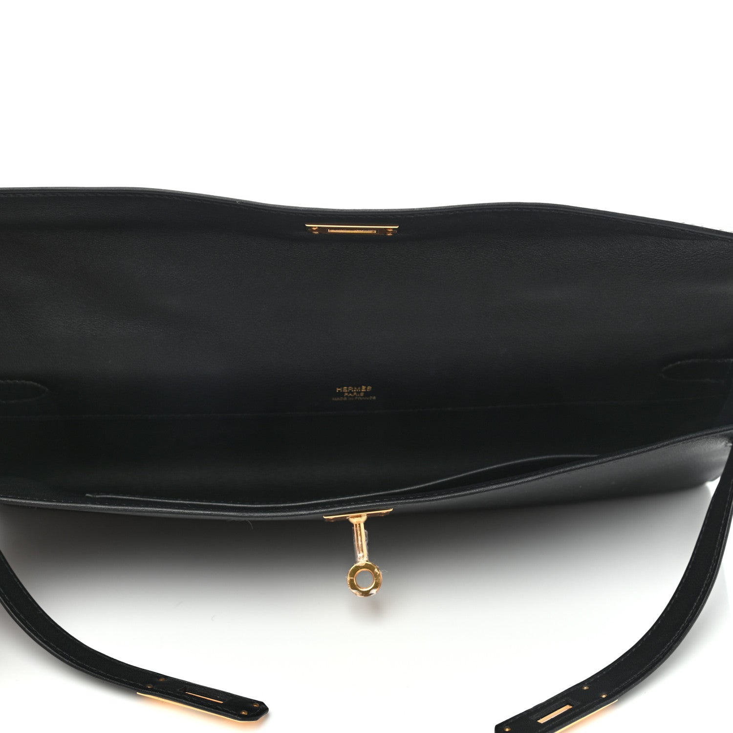 Hermes Swift Kelly Cut Clutch Pochette Black 5 of 7