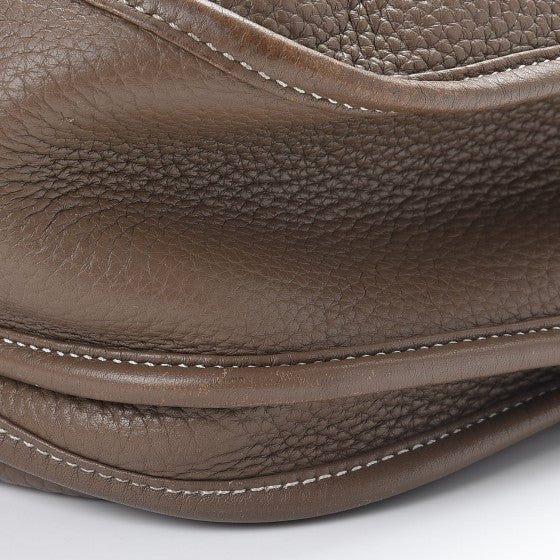 Hermes Taurillon Clemence Evelyne III GM Etoupe 12 of 12