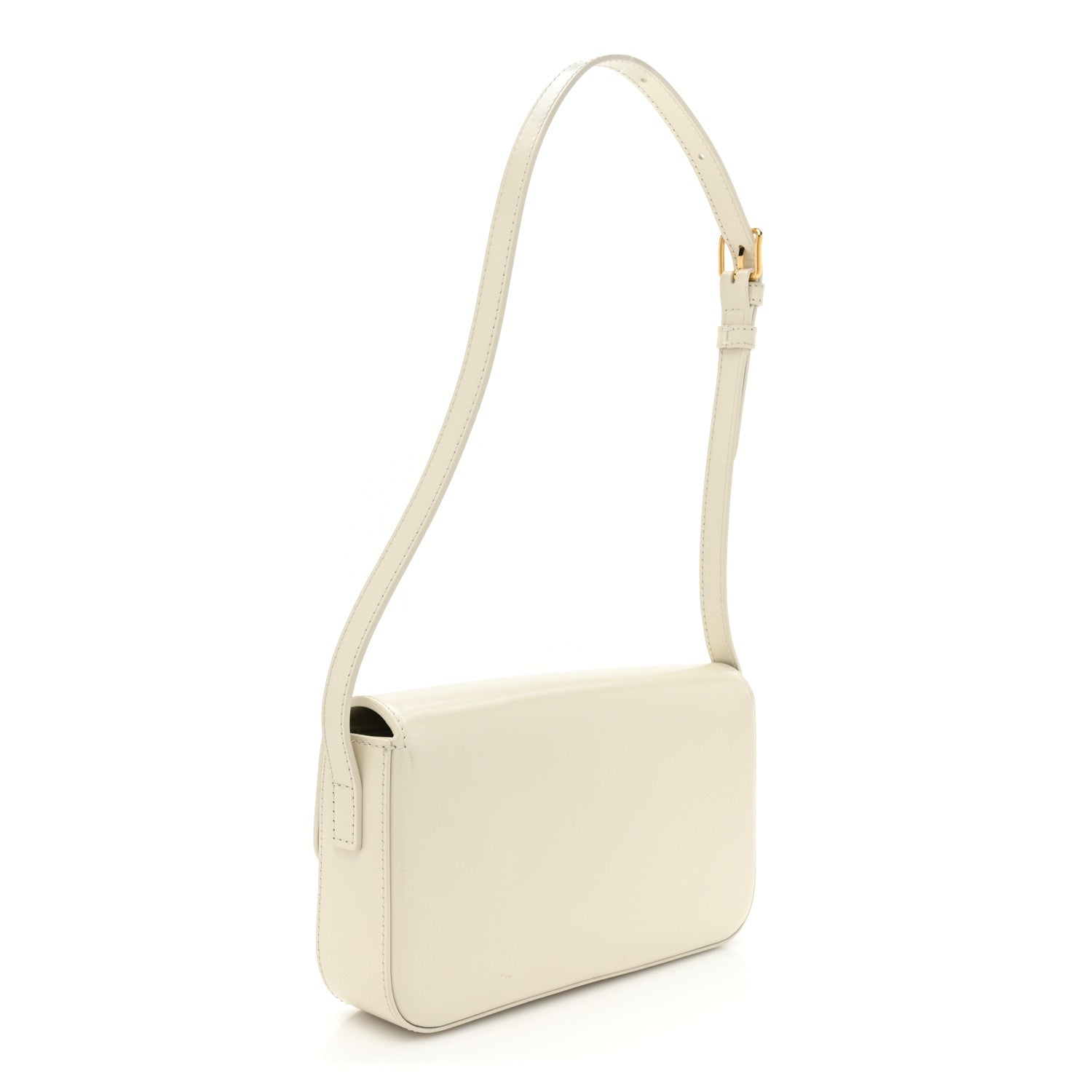 Celine Shiny Calfskin Triomphe Shoulder Bag White 3 of 10