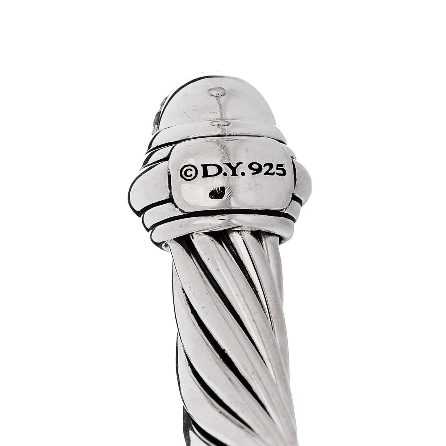 Sterling Silver Diamond 7mm Cable Classics Bracelet