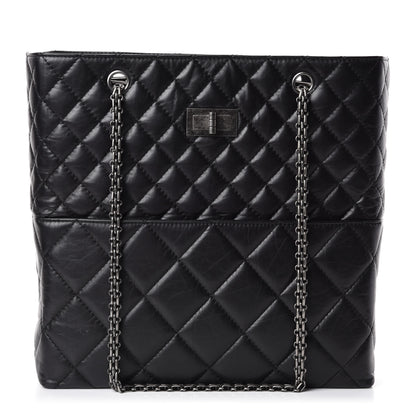 Chanel Aged Calfskin Quilted Reissue 2.55 Tote Black 1 of 9