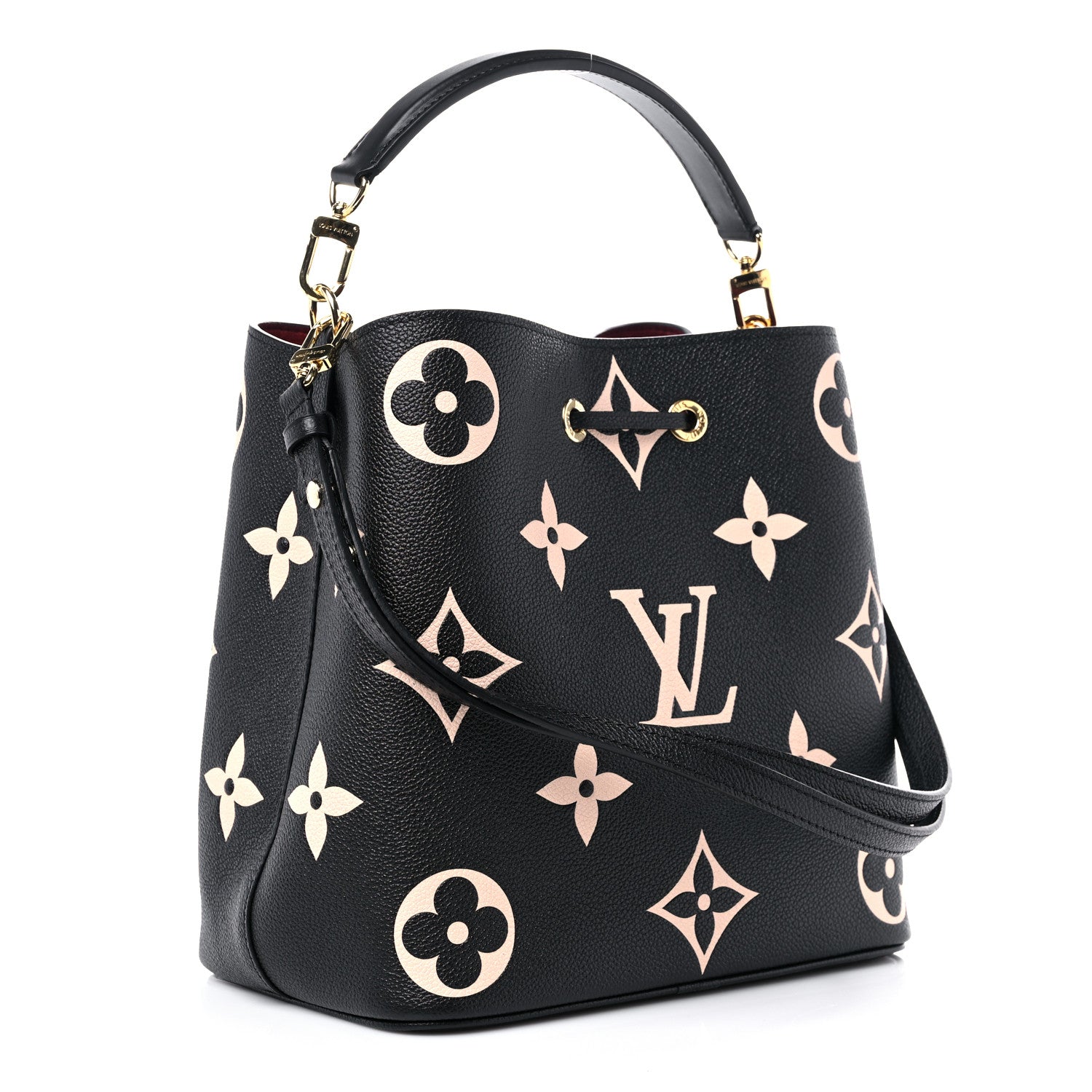Louis Vuitton Empreinte Monogram Giant Neonoe MM Black Beige 4 of 9