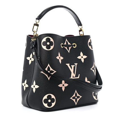 Louis Vuitton Empreinte Monogram Giant Neonoe MM Black Beige 4 of 9