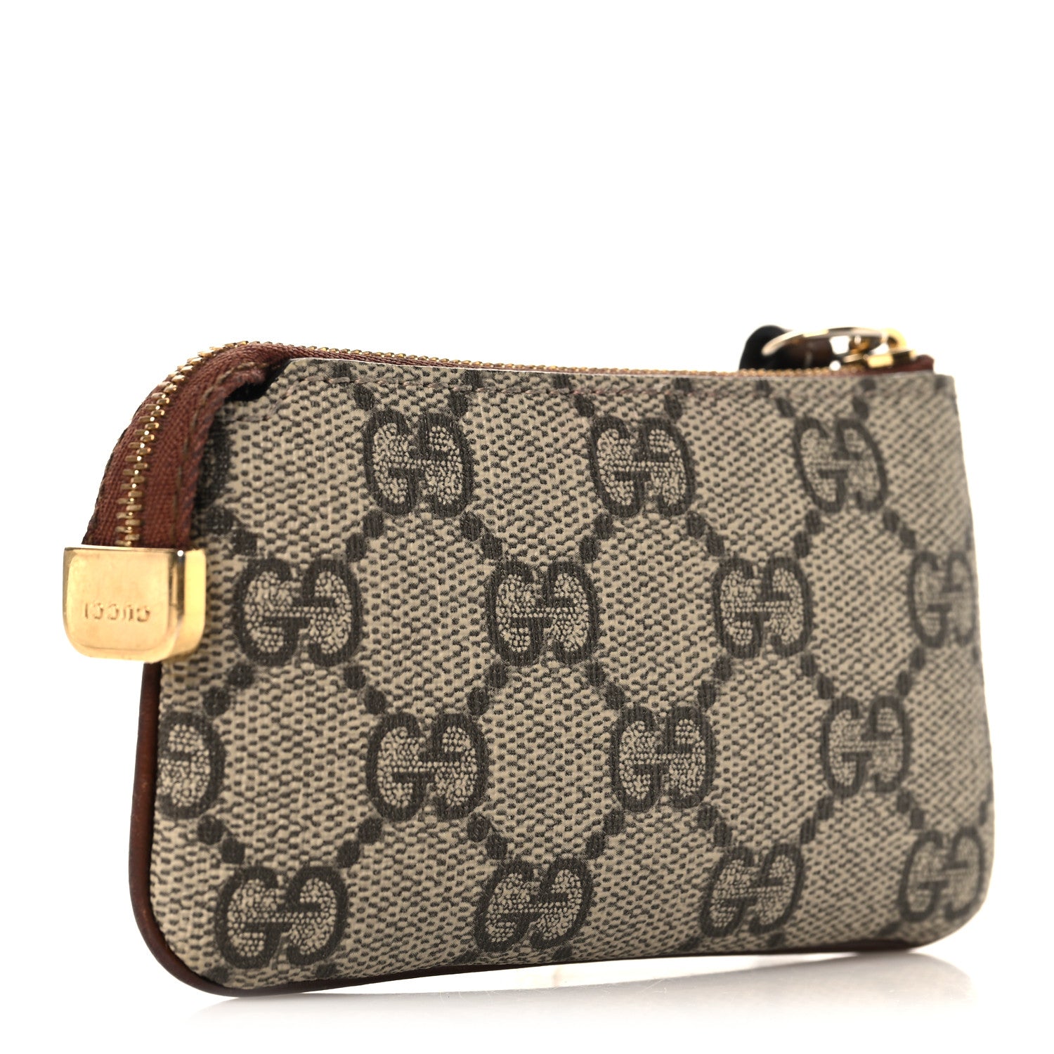 Gucci GG Supreme Monogram Key Case Beige Ebony Cuir 3 of 7