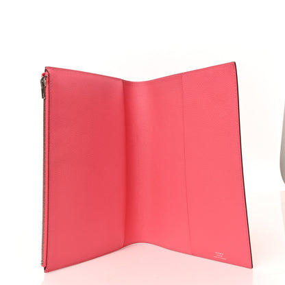 Hermes Evercolor Eazip Book Cover Rose Azalee 5 of 6