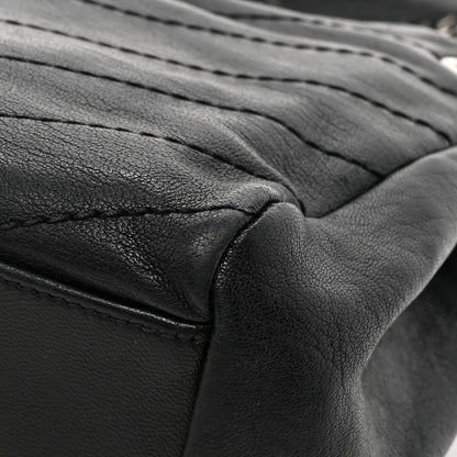 Saint Laurent Pebbled Lambskin Chevron Monogram Small Nolita Black 17 of 17