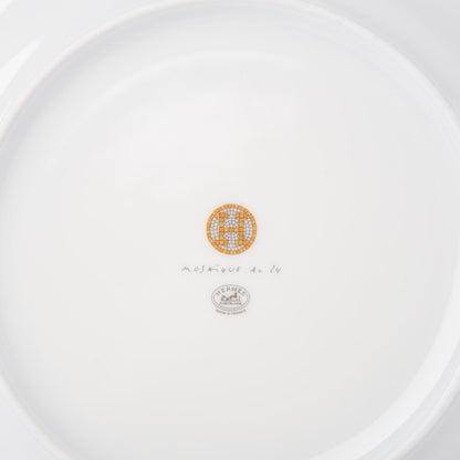 Hermes Porcelain Mosaique Au 24 Gold Dinner Plate Set of 2 4 of 5