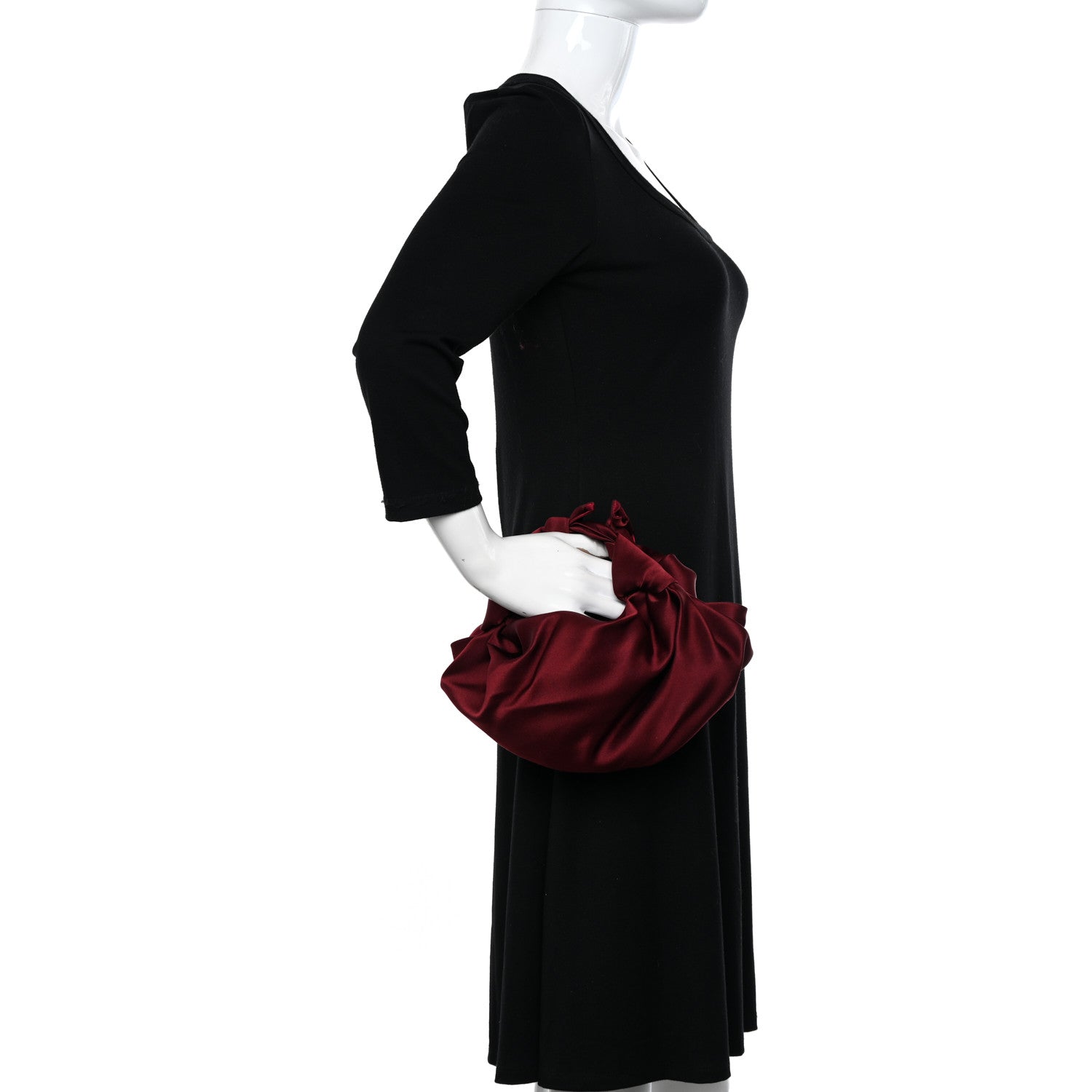 The Row Satin The Ascot Bag Burgundy 2 of 11