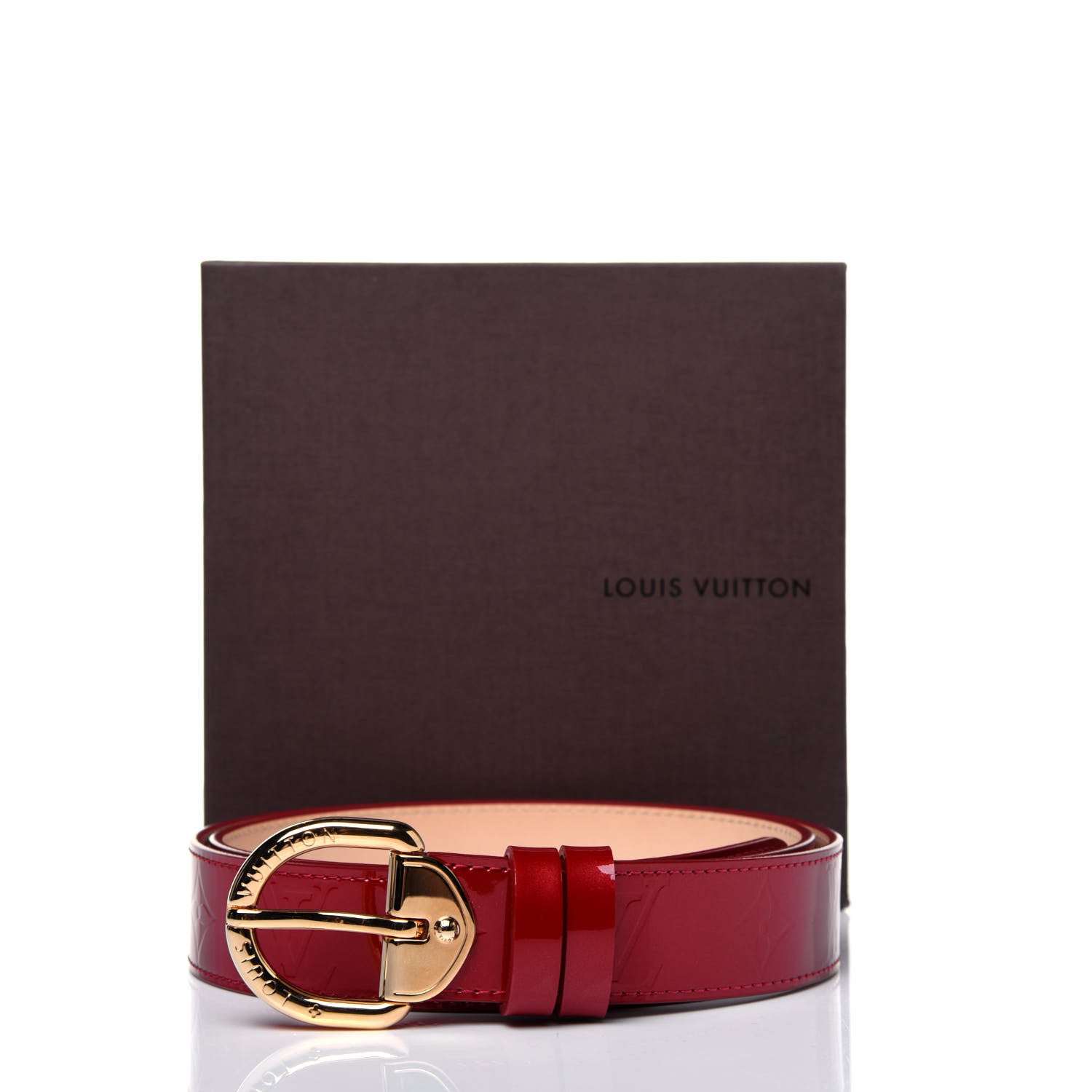 Louis Vuitton Vernis Ceinture 30mm Belt 90 36 Rouge 9 of 9