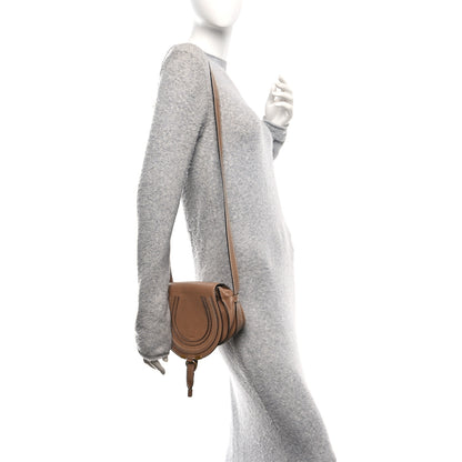 Chloe Calfskin Mini Marcie Round Crossbody Bag Nut 3 of 9