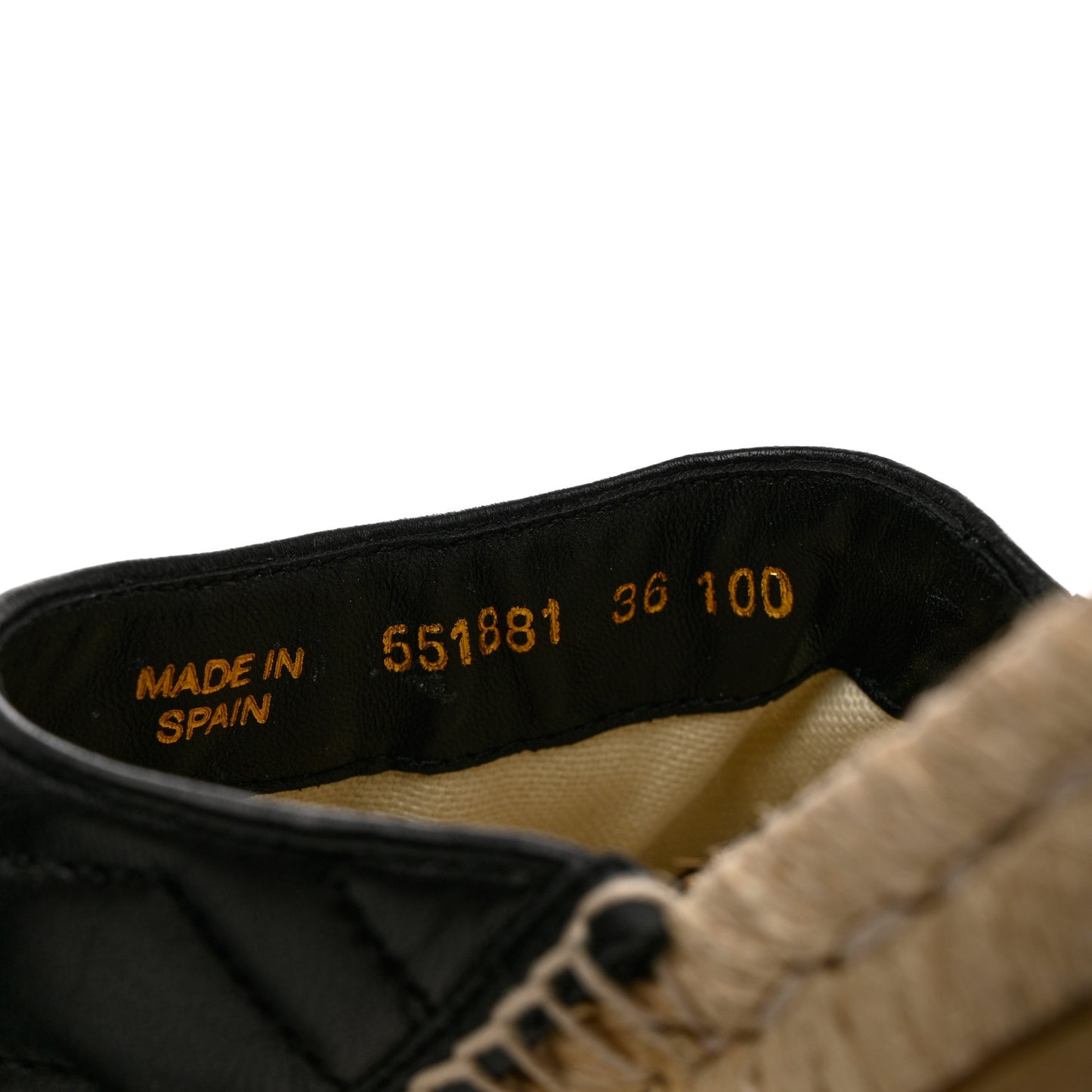 Nappa Matelasse GG Marmont Espadrille Slippers 36 Black