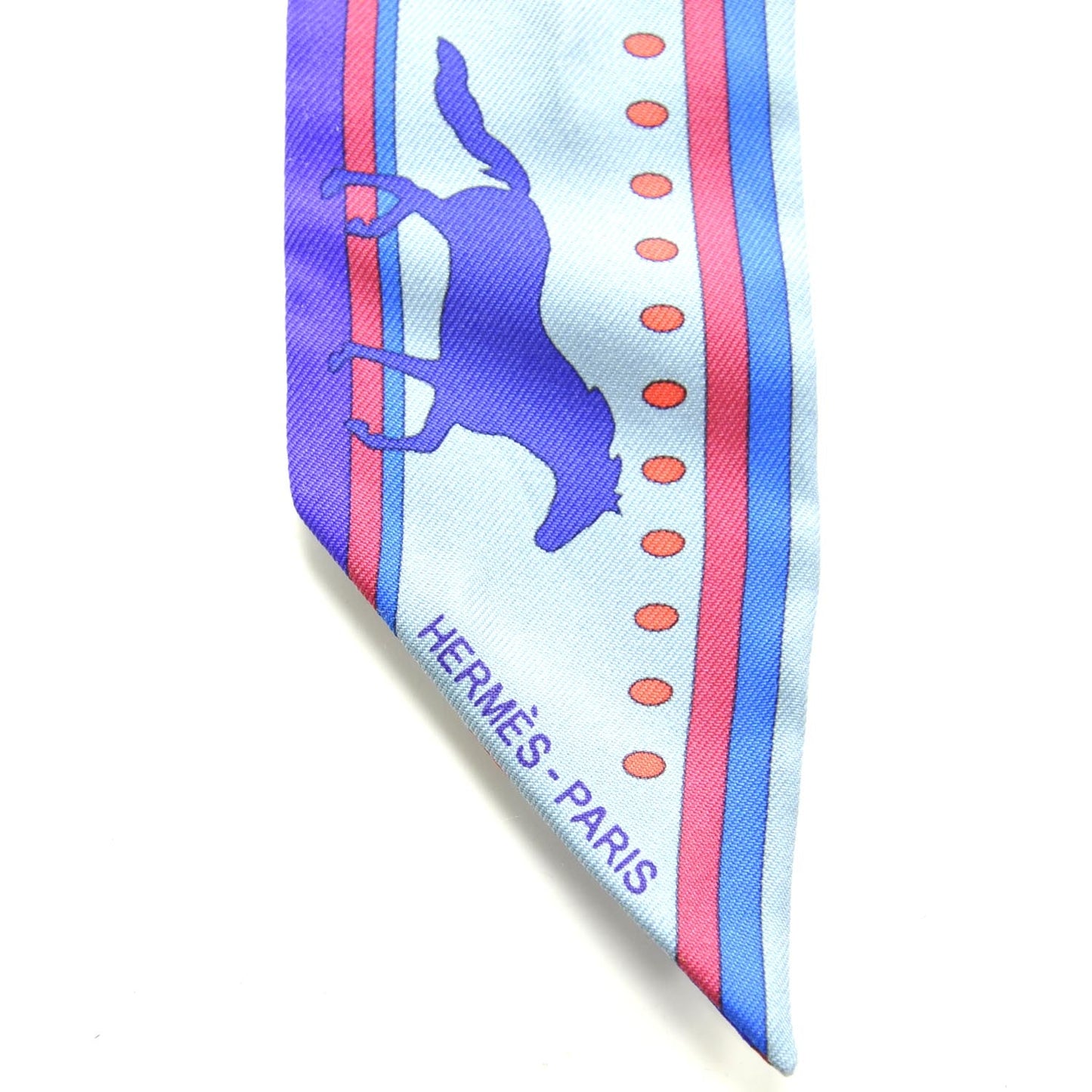 Silk Sequences Twilly Scarf Bleu Glacier