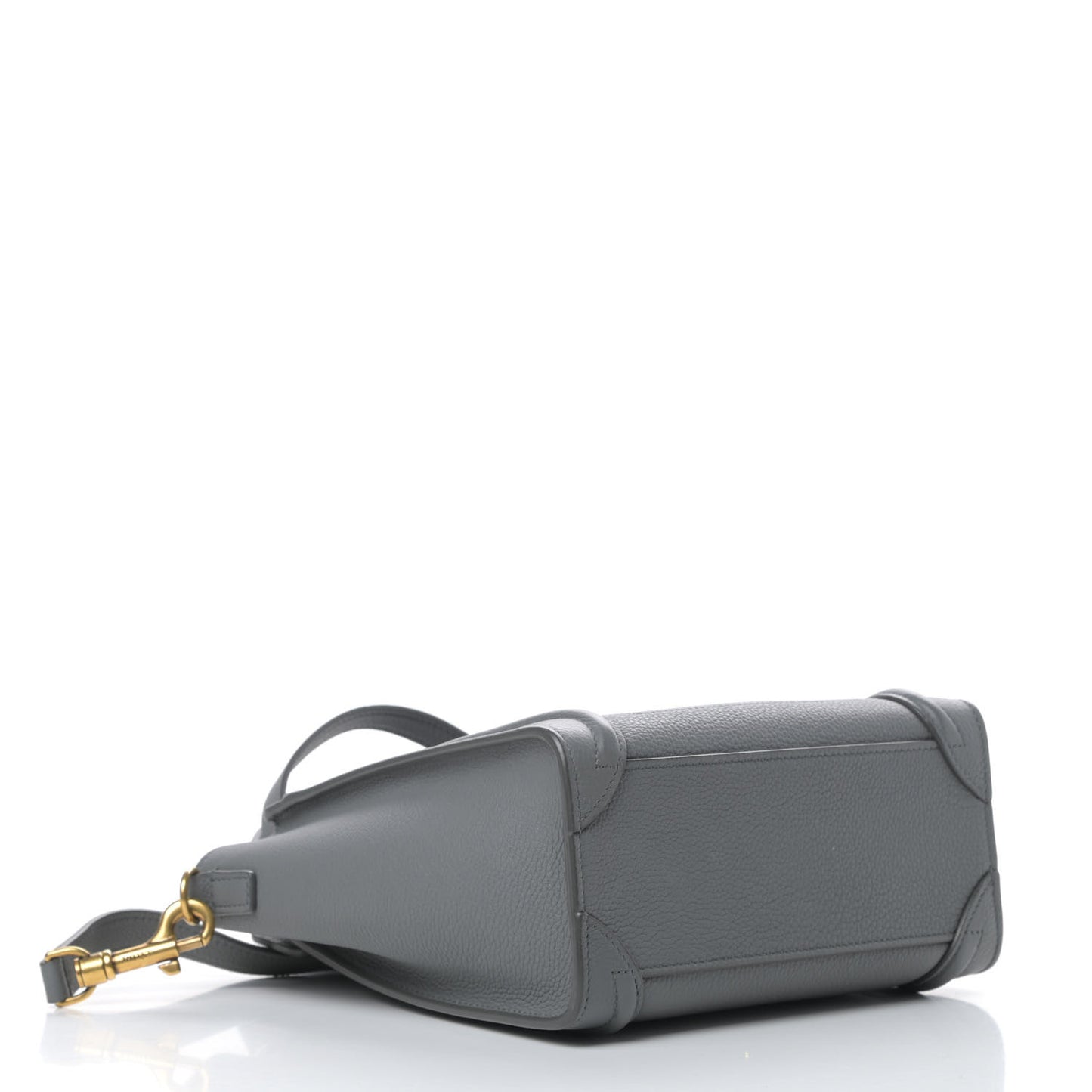 Drummed Calfskin Nano Luggage Kohl