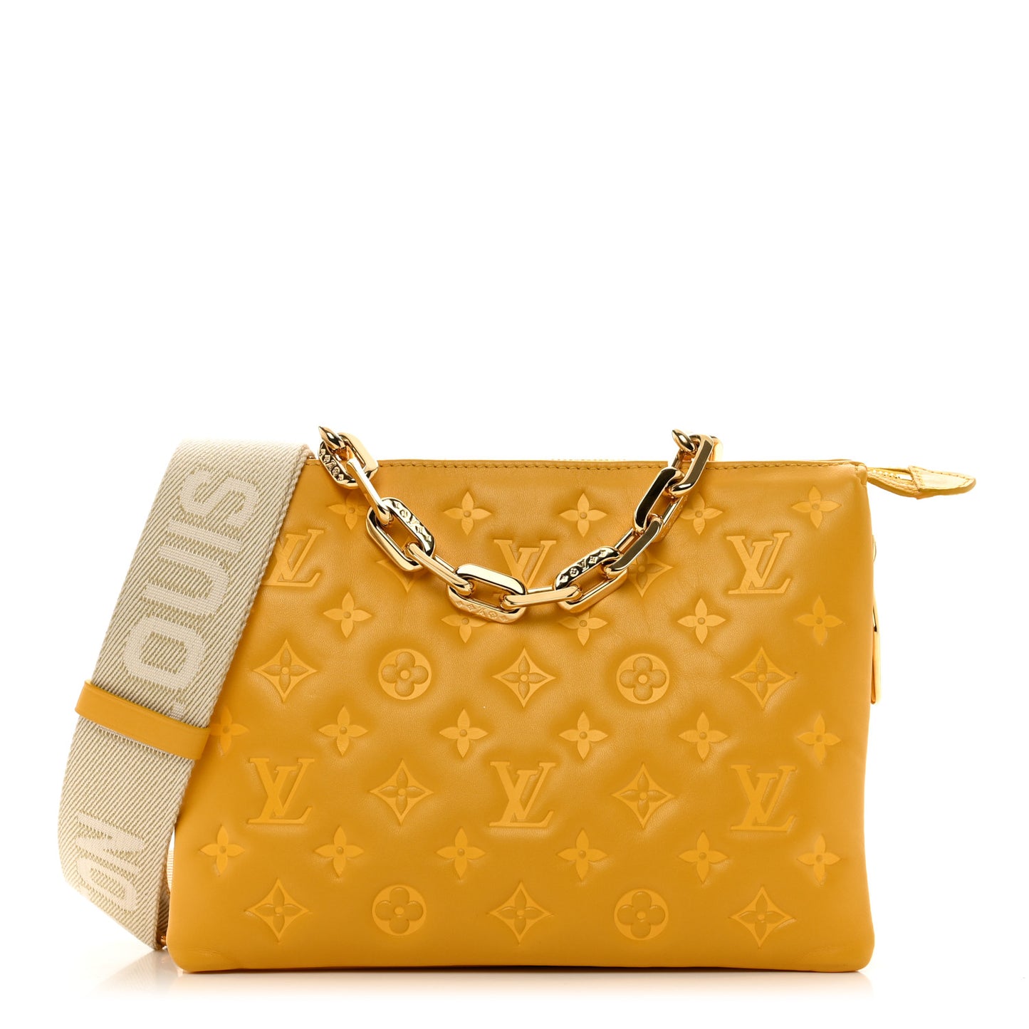 Lambskin Embossed Monogram Coussin PM Sunflower