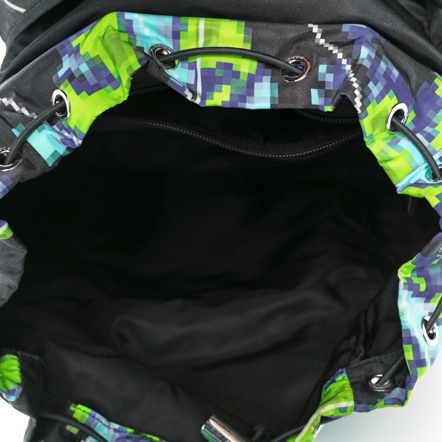 Tessuto Nylon Radar Print Medium Double Buckle Backpack Multicolor
