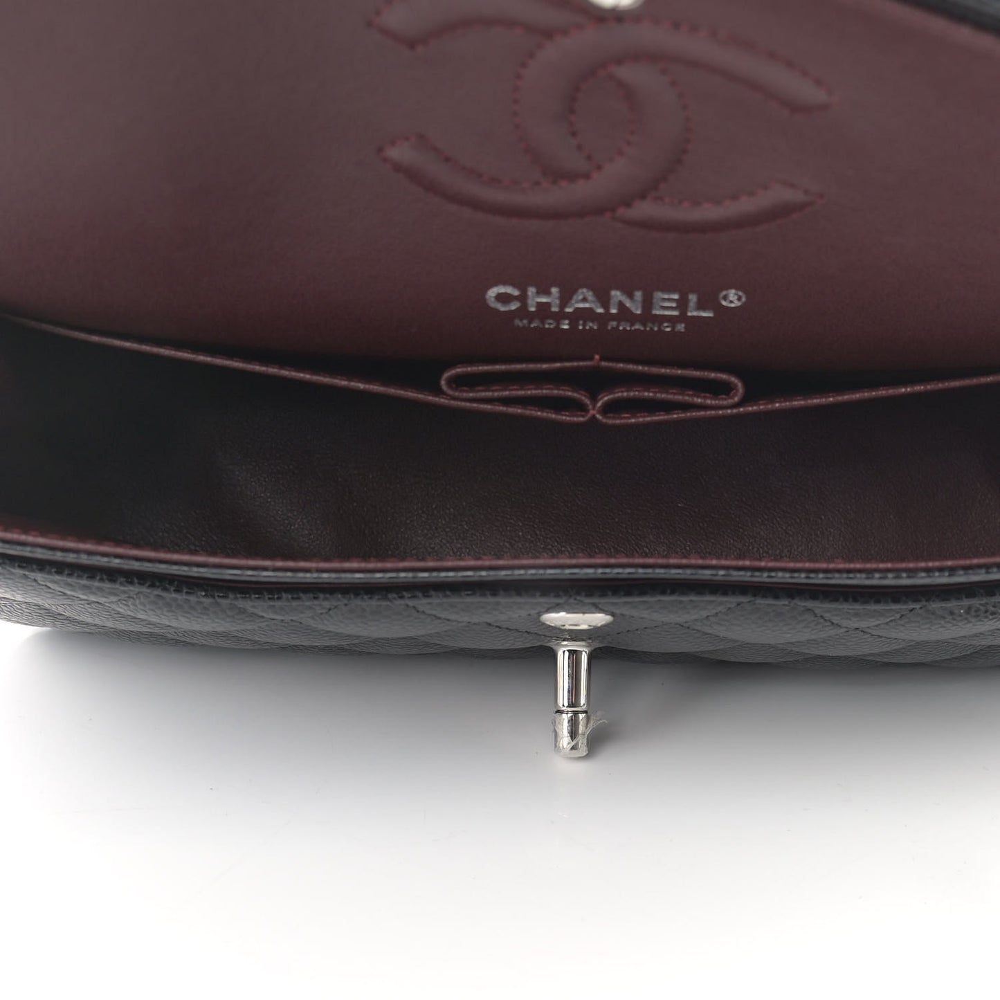 Caviar Quilted Small Double Flap Black