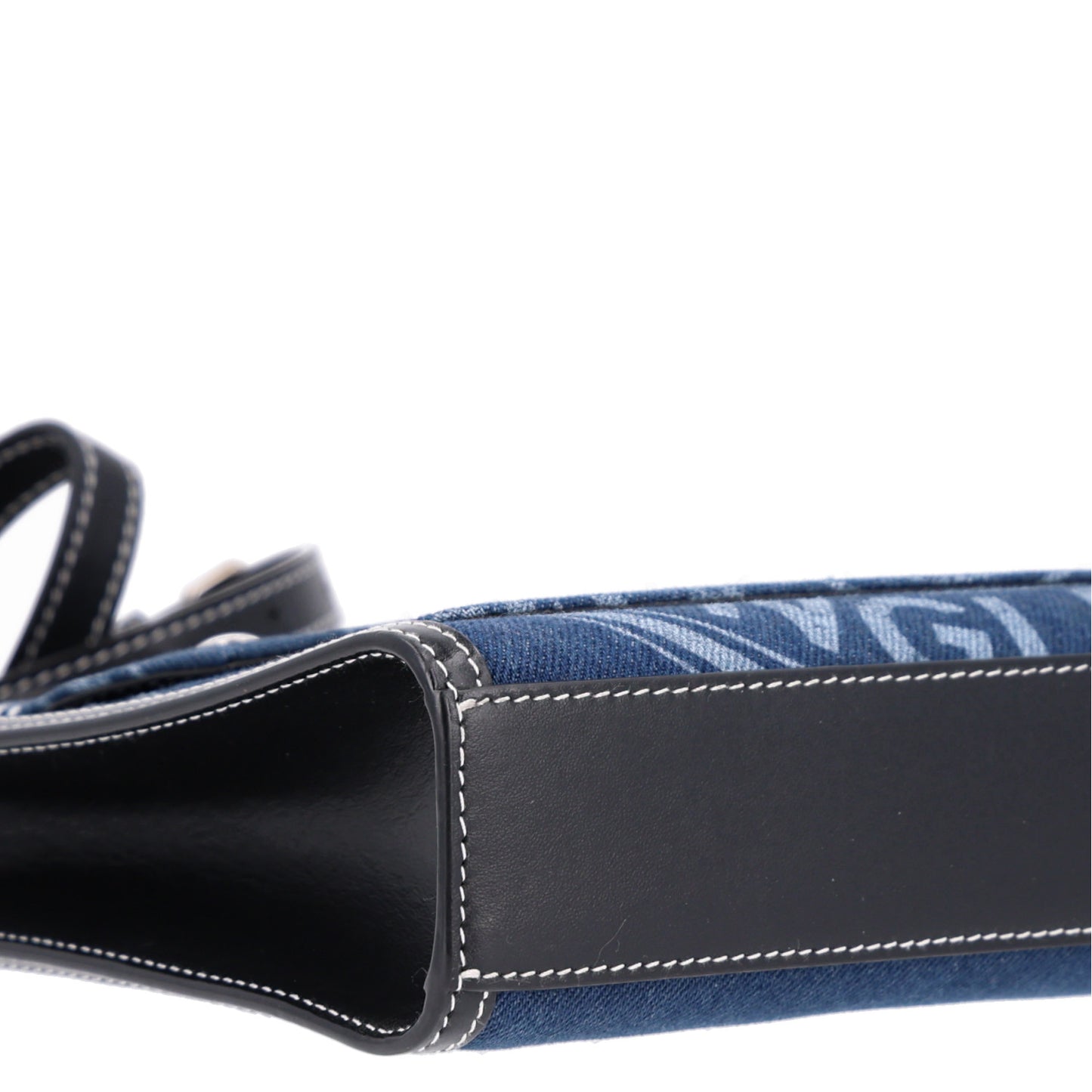 Denim Smooth Calfskin Mini Pocket Bag Blue