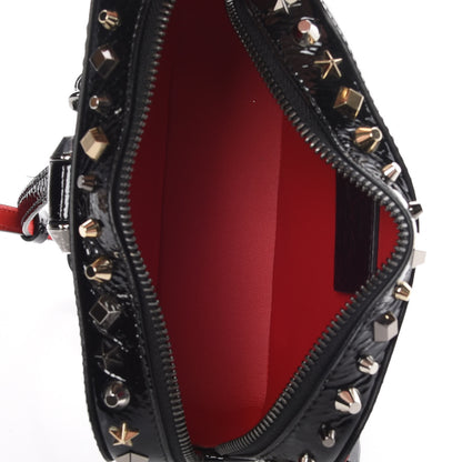 Christian Louboutin Vintage Trashmix Patent Spikes Mini Rubylou Crossbody Black 5 of 11