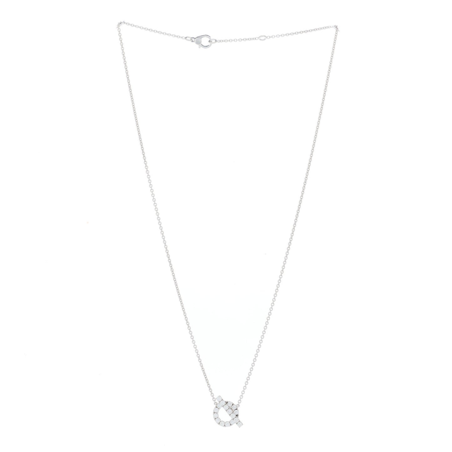 18K White Gold Diamond Finesse Pendant Necklace
