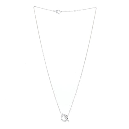 Hermes 18K White Gold Diamond Finesse Pendant Necklace 2 of 4