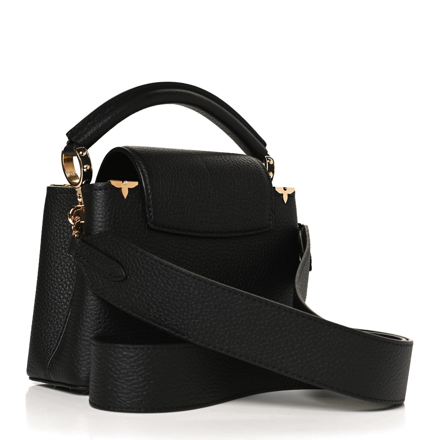 Louis Vuitton Taurillon Embellished Flower Crown Capucines Mini Black 3 of 10