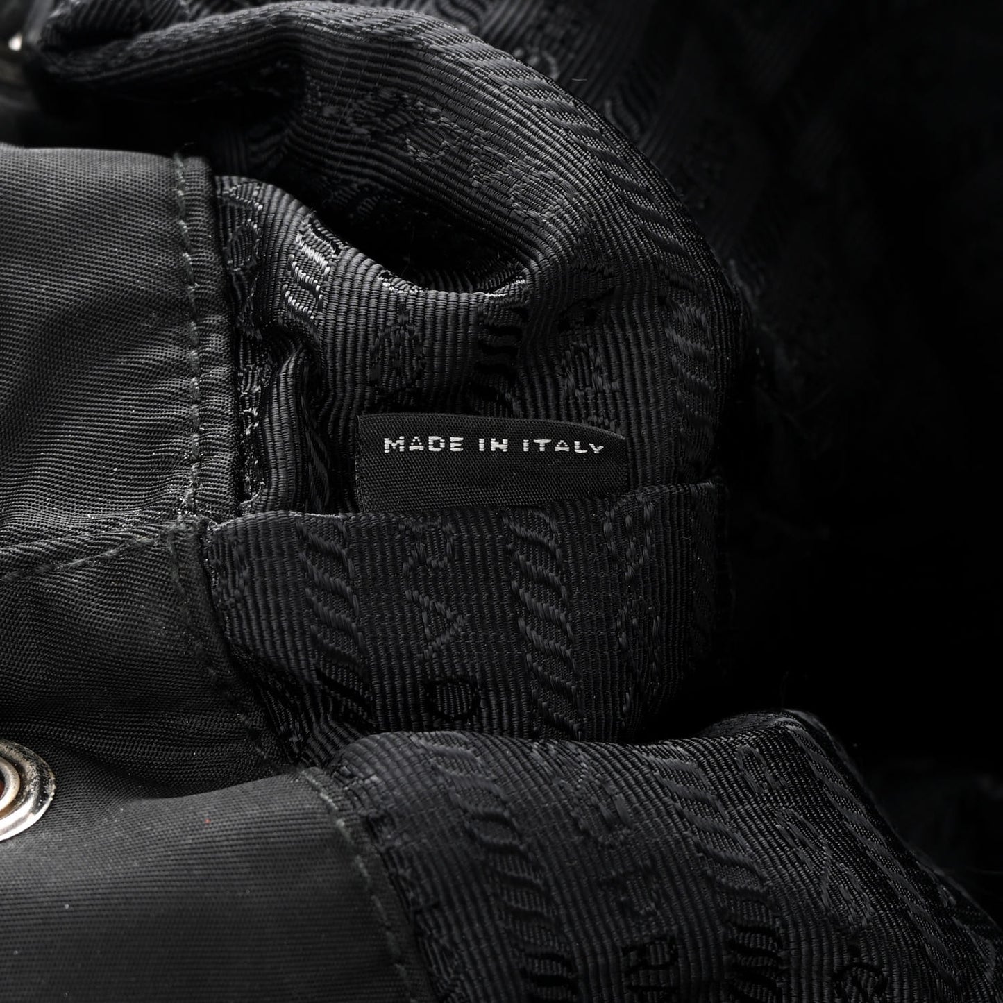 Tessuto Nylon Saffiano Medium Backpack Black