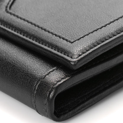 Gucci Wonka Grain Calfskin Diana Chain Wallet Black 9 of 10