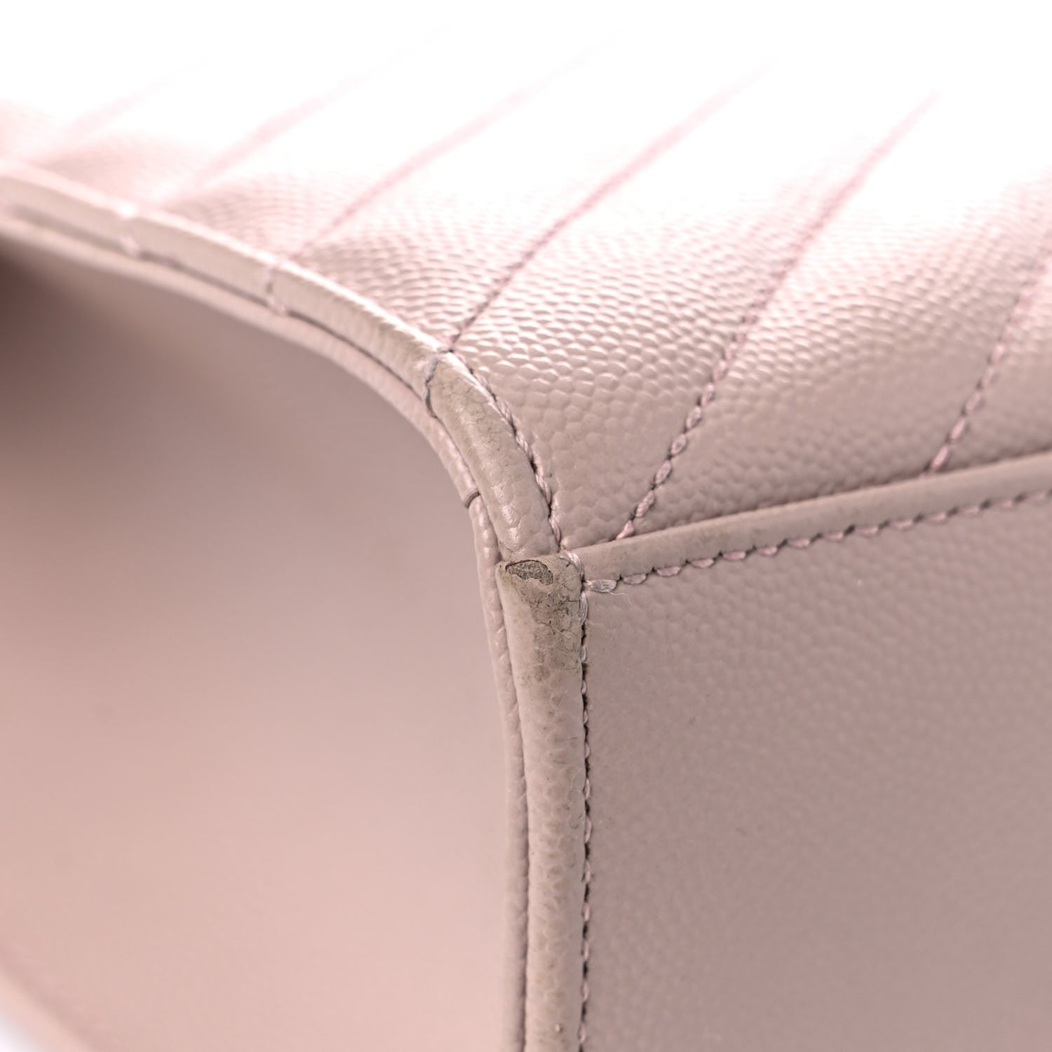 Saint Laurent Grain De Poudre Matelasse Chevron Large Monogram Satchel Rose Antic 5 of 8