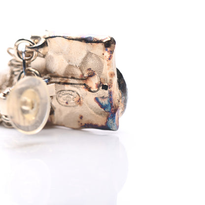Chanel Crystal CC Owl Chain Drop Clip On Earrings Gold 5 of 7