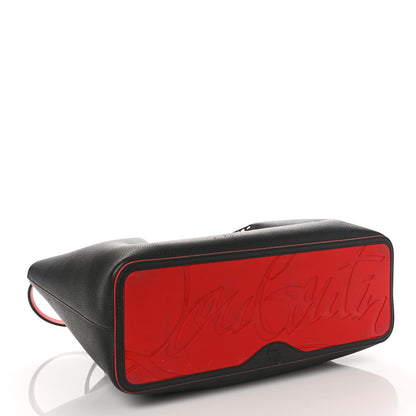 Christian Louboutin Calfskin Spiked Large Cabarock Shopper Tote Black 4 of 10