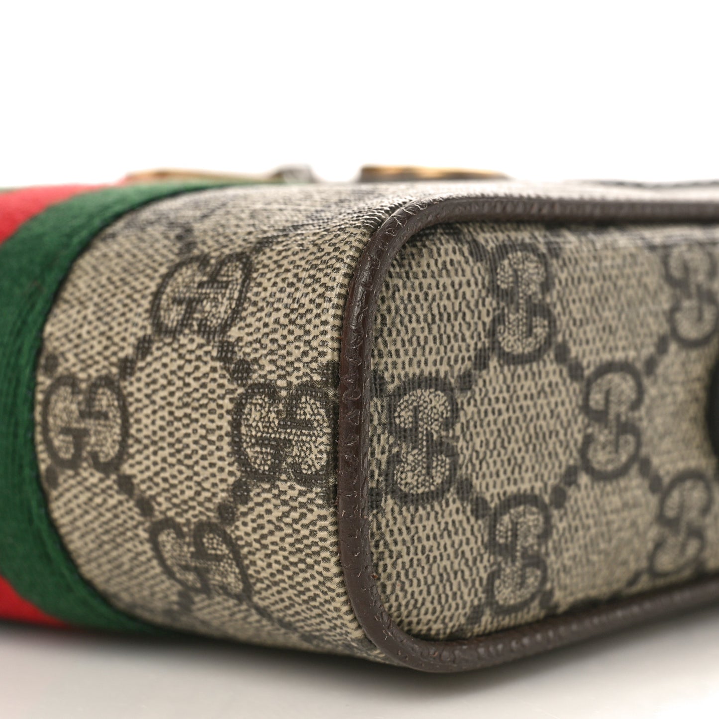 GG Supreme Monogram Web Mini Ophidia Messenger Brown