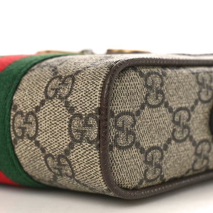 Gucci GG Supreme Monogram Web Mini Ophidia Messenger Brown 9 of 9