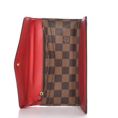 Louis Vuitton Damier Ebene Josephine Wallet Red 5 of 11