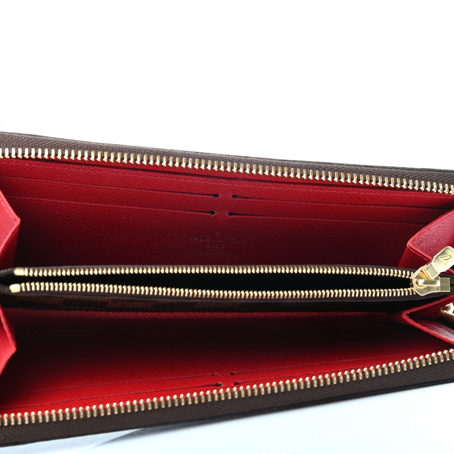 Louis Vuitton Damier Ebene Clemence Wallet Cherry 5 of 8