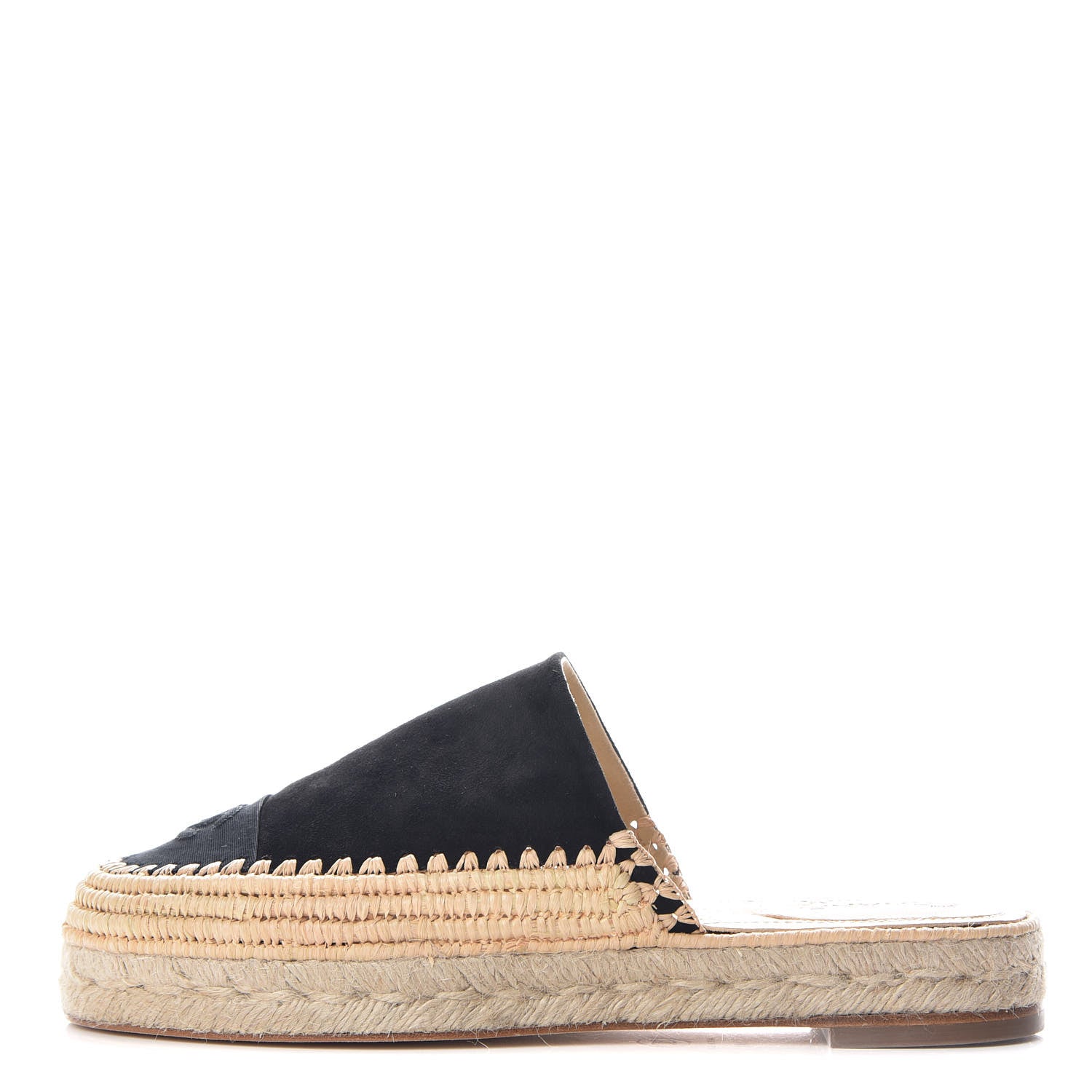 Chanel Suede Grosgrain CC Espadrilles 41 Black 1 of 8