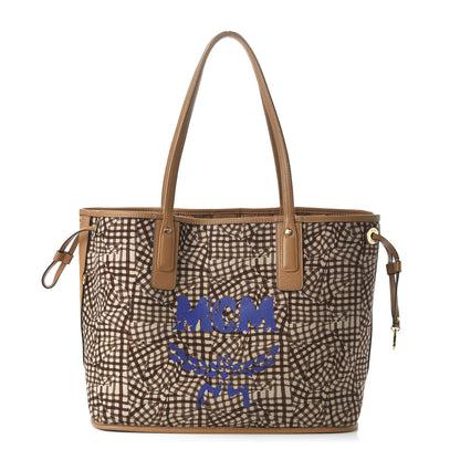 MCM Visetos Medium Liz Reversible Shopper Tote Cognac 10 of 16
